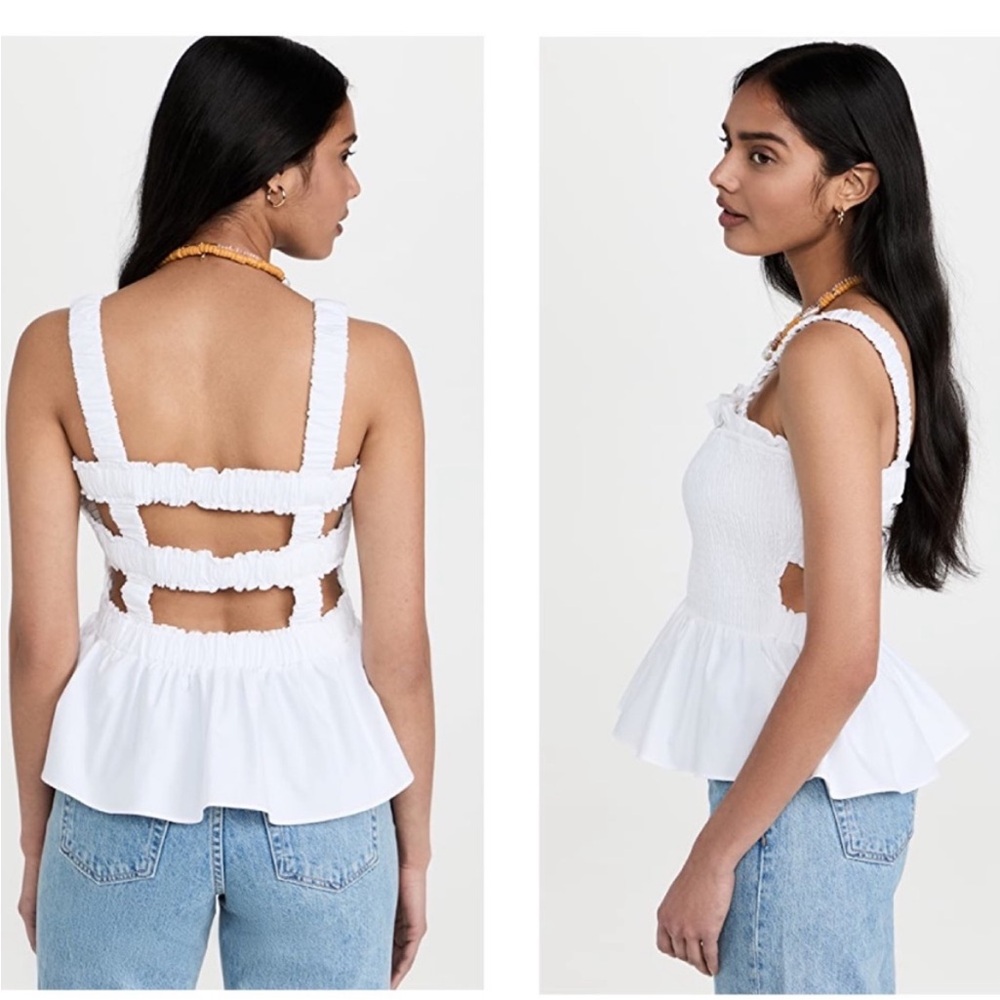 Topshop Elastic Open Back Tank Top